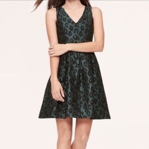 Emerald animal print dress